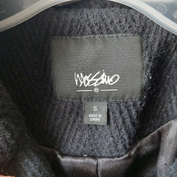 Mossimo - Black Wool Tweed Trench Coat - Picture 4 of 13